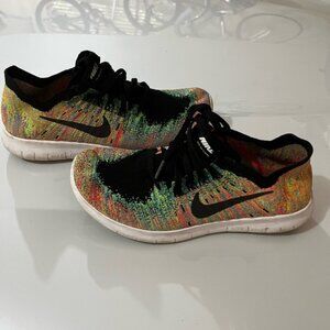 Nike Free Colorful Flyknit Sneakers with Black Details